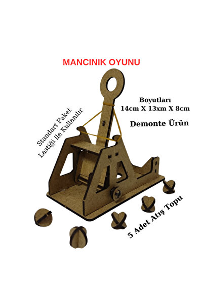 Eğitici Hobi Mancınık Oyunu Yapım Seti - Ahşap Catapult, Trebuchet