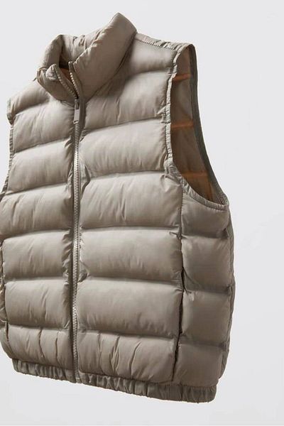 TİJK Boy's Brand Puffer Vest with Elastic Waistband