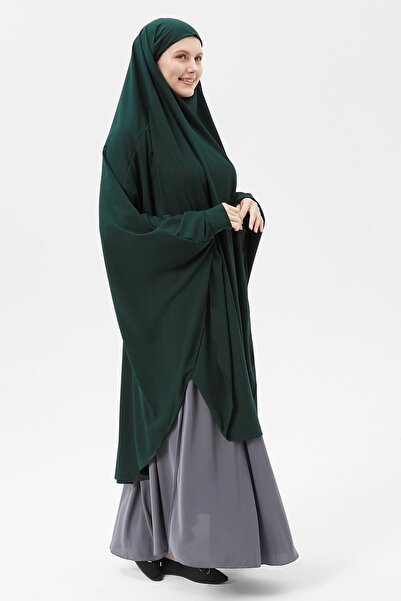 Altobeh Γυναικείο Hijab Medina Silk Sheet Top Veiled Souffle Hijab Emerald Green