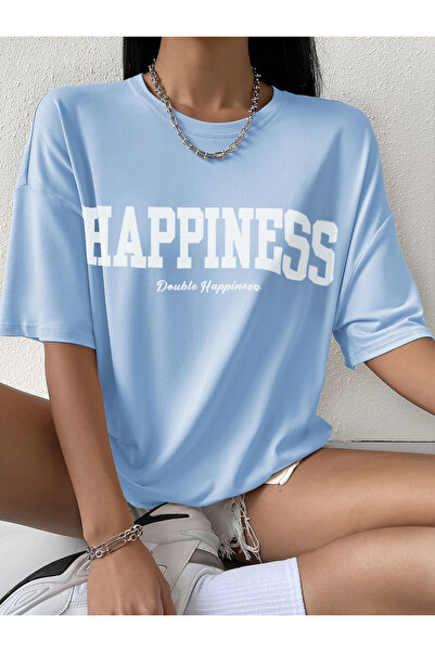 BEGRİFF Unisex Happines Written T-Shirt