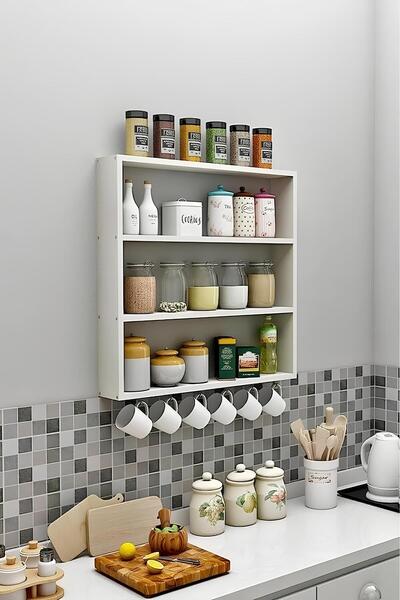 bshgülbaymobilya Mutfak Tereği Mutfak Duvar Rafı 90x90 cm