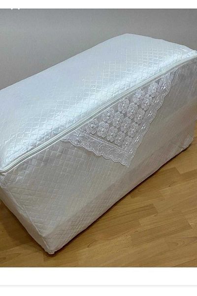 AYHOME Pearl Embroidered Satin Quilt Bag Quilted Bag Dowry Bag Package Bag 50 X 50 X 100