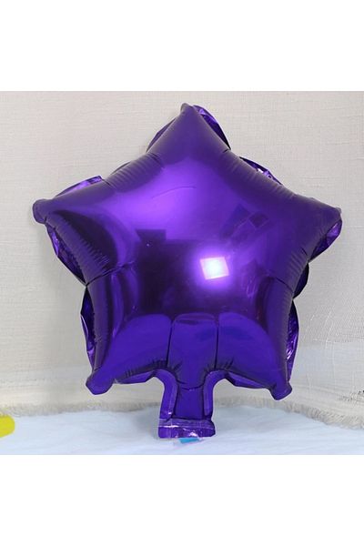 kidspartim Purple Foil Star Balloon - 5 Pcs 10 Inch Mini