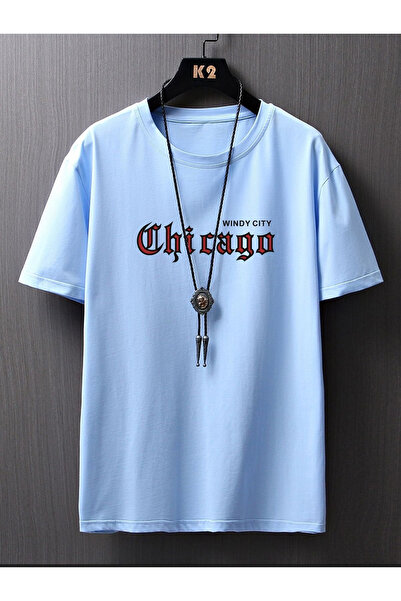 BEGRİFF تي شيرت مطبوع للجنسين من شيكاغو