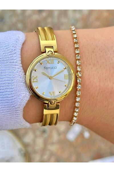 Ferrucci Frc.ft.1.277 Ferucci Çelik Kordon 30 Mt Suya Dayanıklı Yeni Sezon Şık Tasarım Bayan Kol Saati