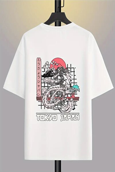 MODAGEN Ανδρικό μπλουζάκι με στάμπα Tokyo Oversize