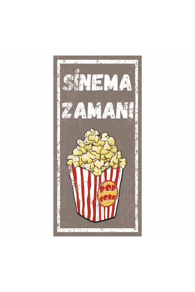 Hayat Poster cinema time popcorn decor acasă pictură mini poster retro din lemn