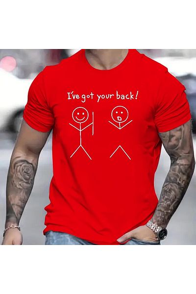 BEGRİFF Unisex Printed Your Back T-Shirt