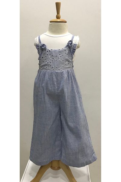Çikoby Baby Girl Strap Blue Jumpsuit-T-Shirt Suit