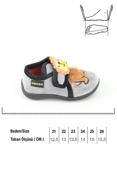 GEZER Baby Boy's Winter Velcro Adjustable Daily School Nursery Slippers Shoes