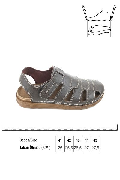 GEZER Summer Men's Velcro Adjustable Comfortable Sole Sandals