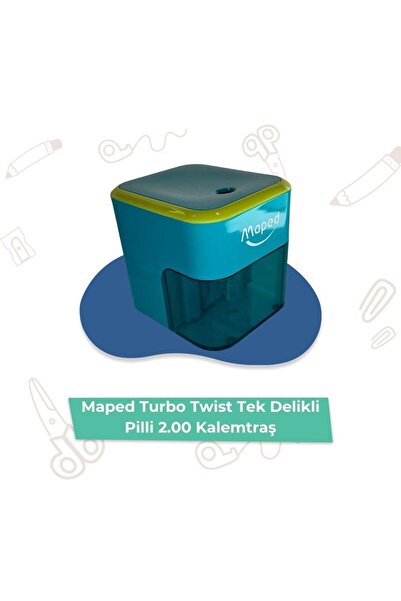 Maped Turbo Twist Tek Delikli Pilli 2.00 Kalemtraş