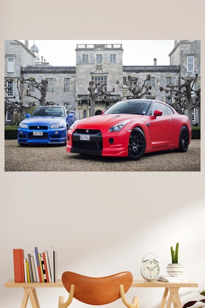 LİPYOS Ρετρό αφίσα από ξύλο MDF 3 mm με θέμα το αυτοκίνητο