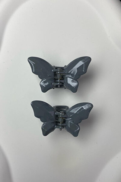 Jaida Moda Women's Matte Gray Butterfly Latch Buckle