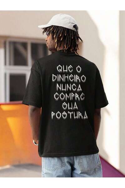 Jose Clothing Crna majica sa štampanjem od organskog pamuka, unisex, oversize...