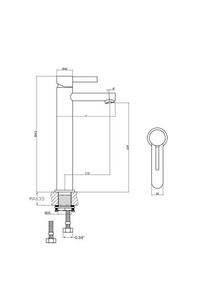 Fause High Bowl Sink Faucet Lisio KSL121