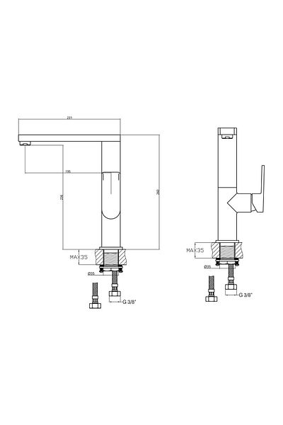 Fause Sink Faucet Piedra KTE122