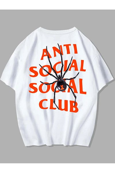 Jose Clothing Μπλουζάκι με λευκή στάμπα Unisex από οργανικό βαμβάκι Oversize - Κοντό μανίκι