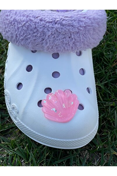 Crocs 3 Boyutlu Pembe İstiridye Crocs Süsü/3D Crocs Charm
