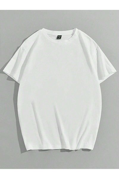 Jose Clothing Μπλουζάκι με λευκή στάμπα Unisex από οργανικό βαμβάκι Oversize - Κοντό μανίκι