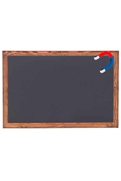 Chalky Manyetik 100x150 Cm Kara Tahta Ahşap Çerçeveli - Tebeşir Yazı Tahtası ...