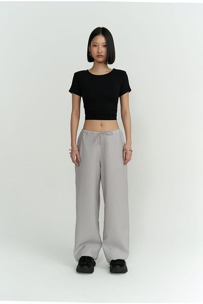 MAİ COLLECTİON Paris Graue Basic-Hose