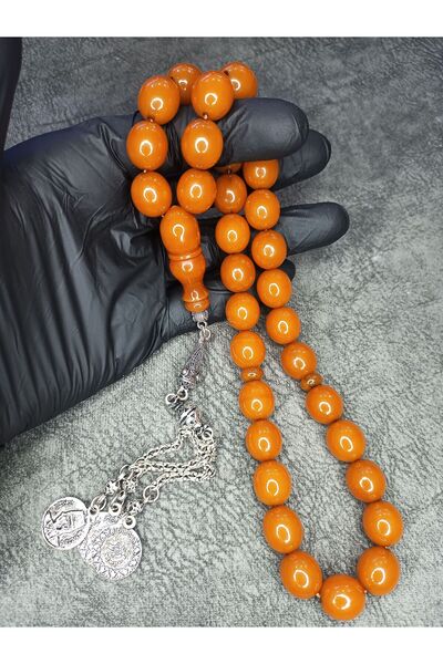 Mos Tespih مسبحة صلاة من العنبر المضغوط القديم - حجم كبير