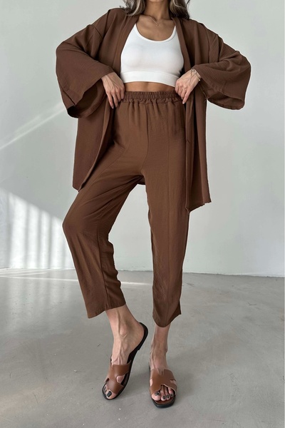 Eka Set kimono maro pentru femei 1018-0075