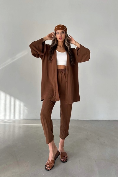 Eka Set kimono maro pentru femei 1018-0075