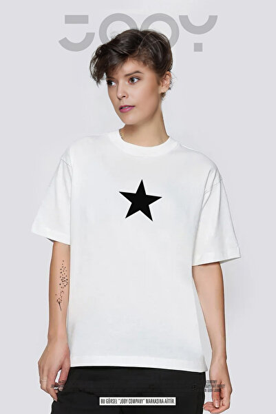Jooy Company Tricou oversize alb cu imprimeu cu stele