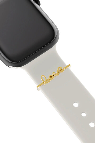 BearPear Apple Watch Uyumlu Ring Charm Love Gold
