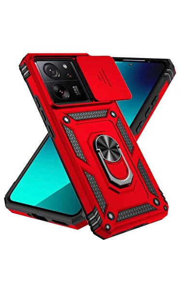 Rivor Xiaomi Mi 13T/13T Pro Kılıf Kamera Korumalı Sürgülü Yüzüklü Darbe Emici...
