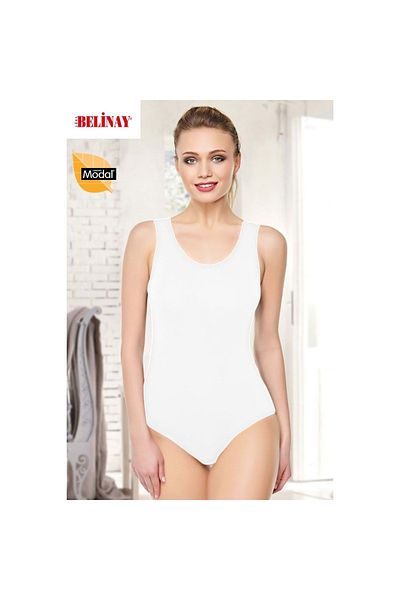 Belinay 0844 Wide Strap Snap Badi White S