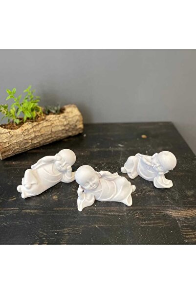 Arose 3LÜ BUDHA BUDA YATAN BUDHA BEBEK BUDA BEBEK HAM POLYESTER