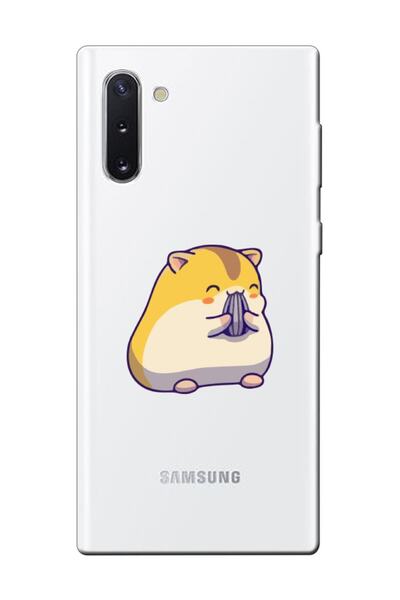 frondcase حافظة هاتف سامسونج نوت 10 شفافة على شكل هامستر لطيف