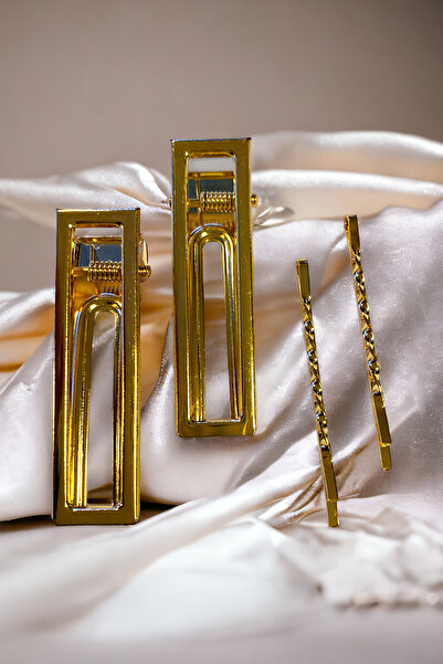 AYMETA Γυναικείο - Σετ φουρκέτας και κούμπωμα 2 τεμαχίων σε χρυσό χρώμα 6 εκ