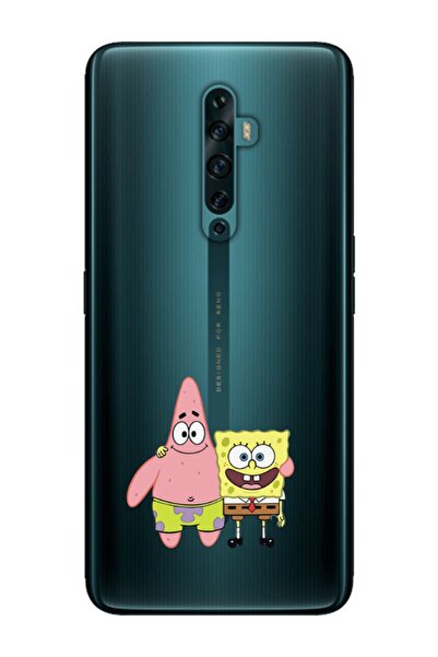 frondcase حافظة هاتف أوبو رينو2 زد سبونج بوب وباتريكستار الشفافة