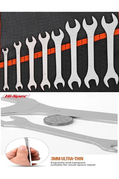 Depolife Open Mouth Wrench Set 8 Pieces Ultra Thin Steel 2 Mouth Wrench Set 8mm-22mm