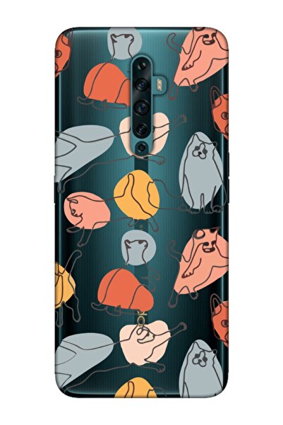 frondcase حافظة هاتف شفافة بتصميم شخصيات القطط لـ أوبو رينو 2 زد