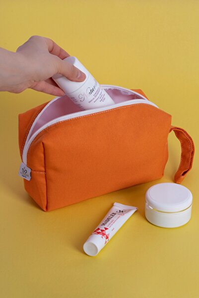 ALTINPAMUK Елітна косметичка помаранчева багатофункціональна великого розміру