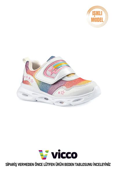 Vicco Size 22-30 Lighted Orthopedic Sole Girl's Daily Light Shoes