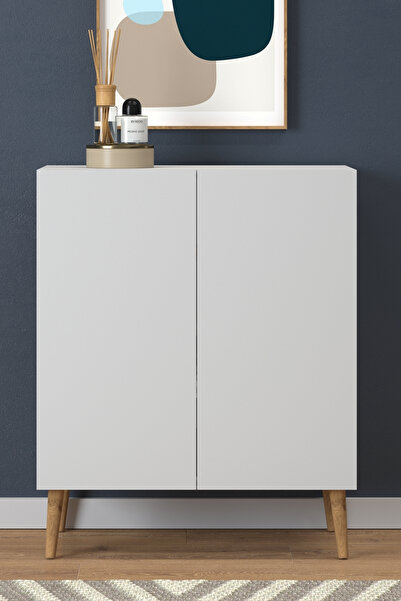 Monte Sehpa Beyaz Midi Dolap