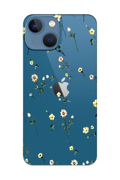 frondcase حافظة هاتف آيفون 13 ميني شفافة زهرية