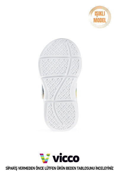 Vicco 22-30 Numara Işıklı Ortopedik Taban Kız Çocuk Günlük Hafifi Ayakkabı