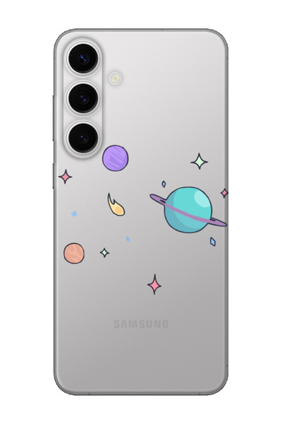 frondcase حافظة هاتف شفافة بتصميم كوكب لهاتف سامسونج S24 بلس