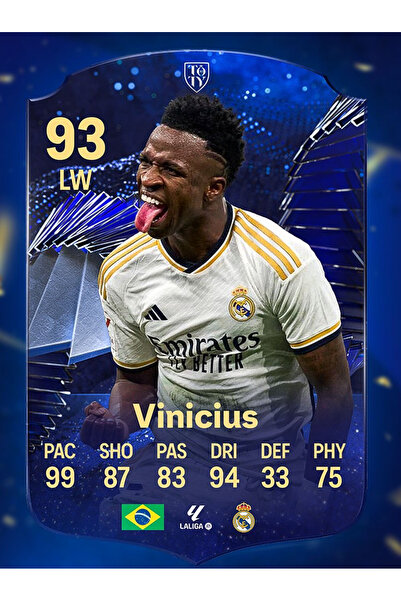 512 STORE Vinicius Fut Card Temalı Duvar Poster 30x42 Çerçevesiz