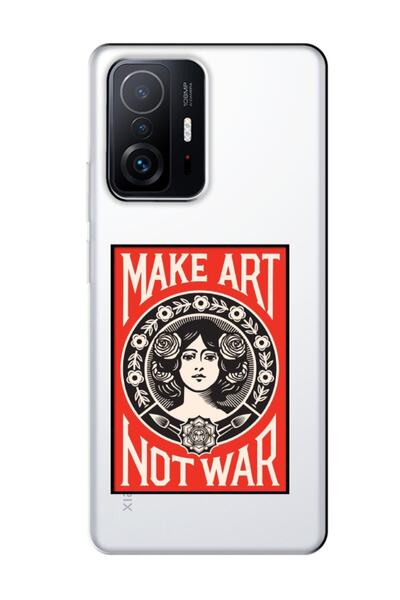 frondcase حافظة هاتف شفافة لهاتف Xiaomi Mi 11T Pro Make Art Not War