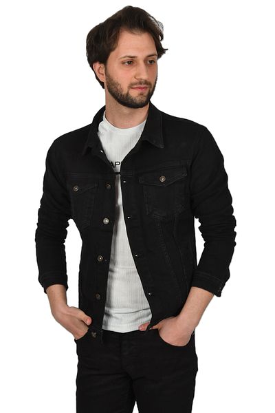 DeepSEA Ανδρικό τζιν παλτό καπνιστό Lycra Slim Fit Jean Jacket 2304001