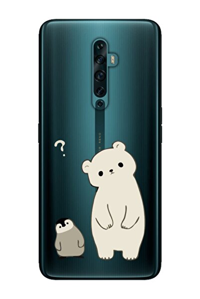 frondcase حافظة هاتف شفافة لهاتف اوبو رينو 2 زد البطريق والدبدوب