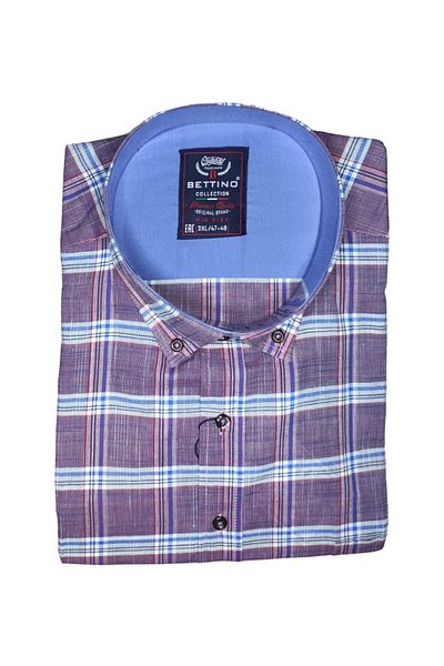 marufshop Ανδρικό κοντομάνικο πουκάμισο μεγάλου μεγέθους κατάλληλο για βάρος 125 κιλών